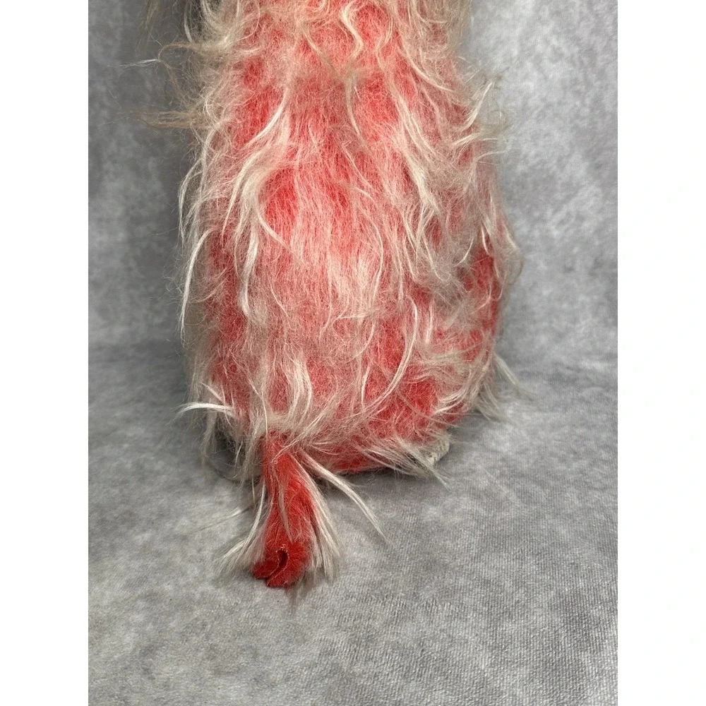 Vintage Fable Toy Plush Red Dog‎ Carnival Fair Scruffy Plush